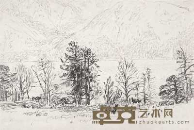 陈丹青 1980年初 西藏风景 36.5×39cm